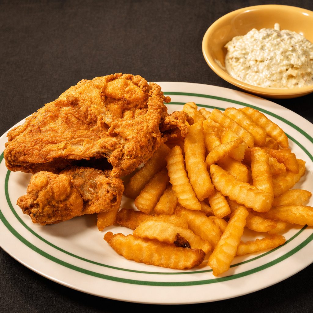 3 Piece 1/2 Fried Chicken Fingers.